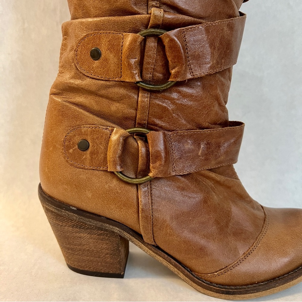 STEVE MADDEN Brown Leather Avensis Boots - Sz 7 - Picture 4 of 11